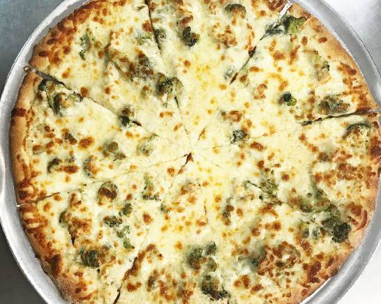 Chicken Broccoli Alfredo Pizza
