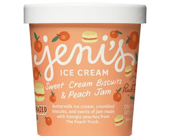 Sweet Cream Biscuits with Peach Jam Pint