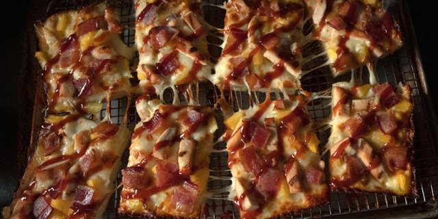Aloha BBQ Chicken Deep Dish Pizza