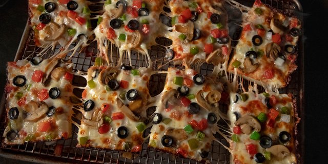 Detroit-Style Veggie Pizza