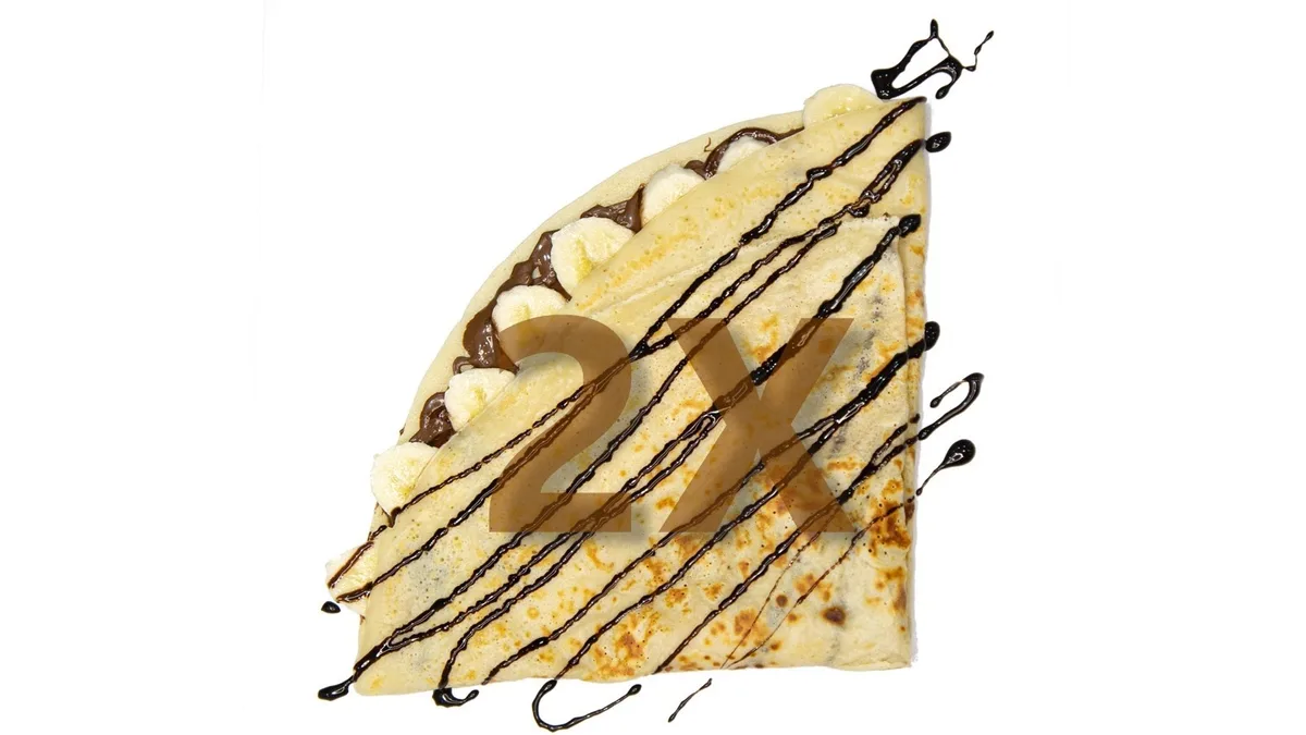 2x Nutella-banana crepes