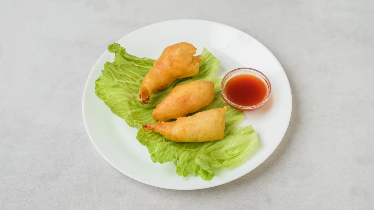 Friteerattuja jättikatkarapuja (3 kpl)