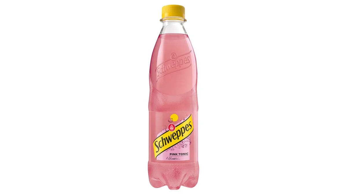 Schweppes Pink tonic kivonattal készült szénsavas üdítőital cukorral és édesítőszerekkel 0,5 l
