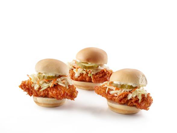 3 Slaw and Aioli Sliders