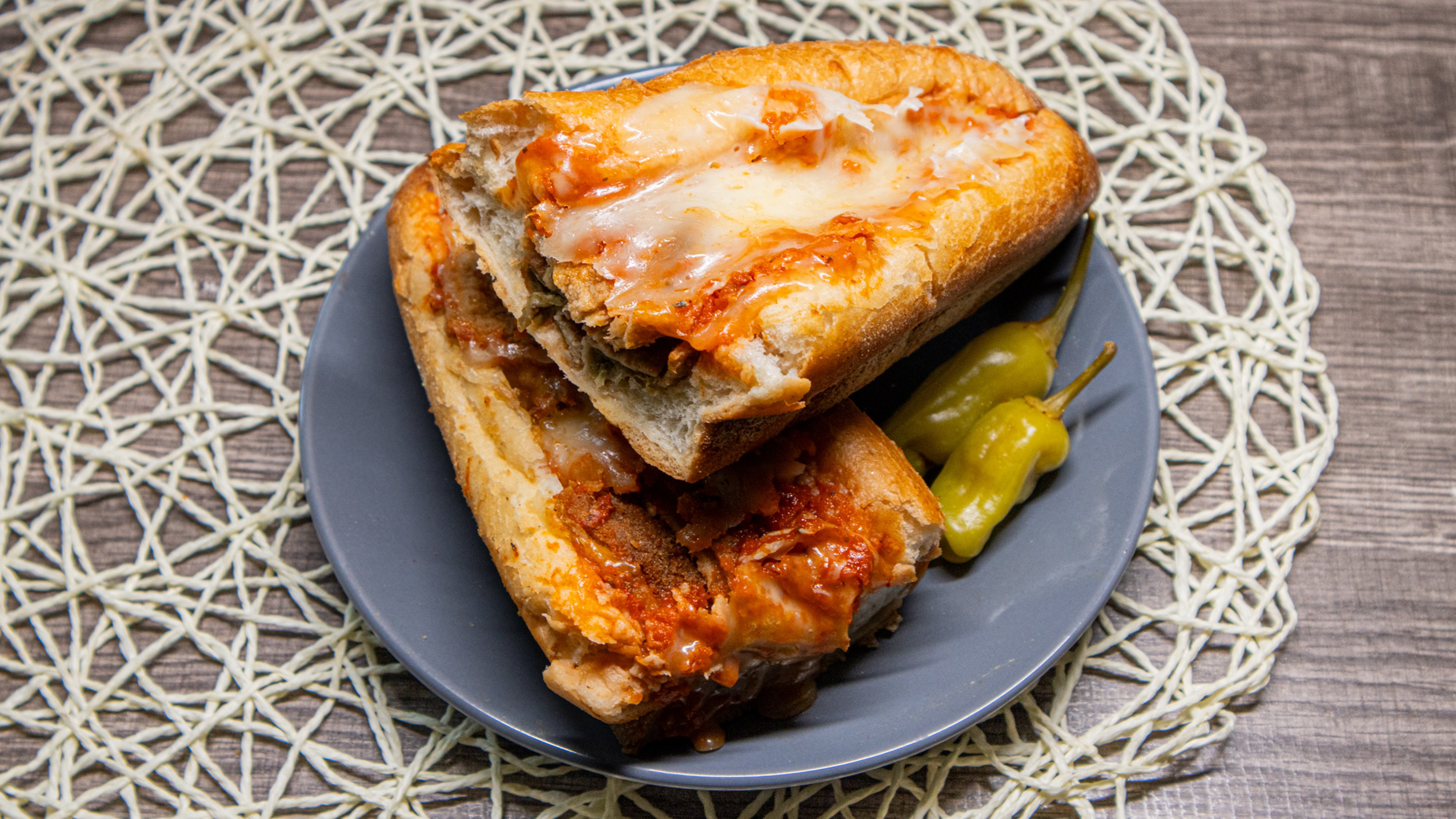 Eggplant Parmigiana Hot Sub