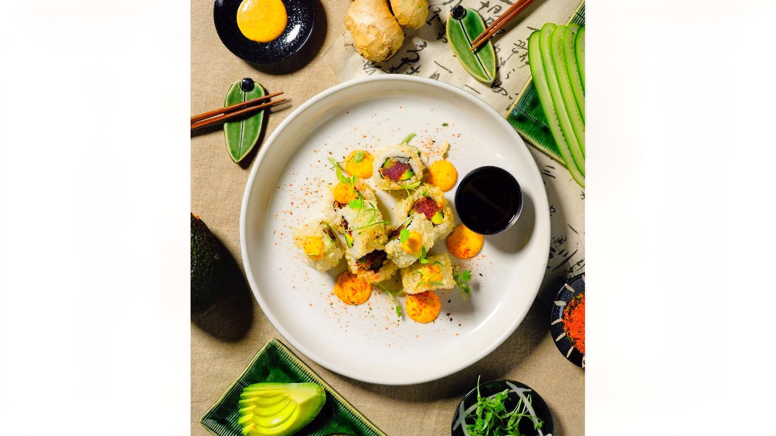 Tuna and Avocado Crunch Roll