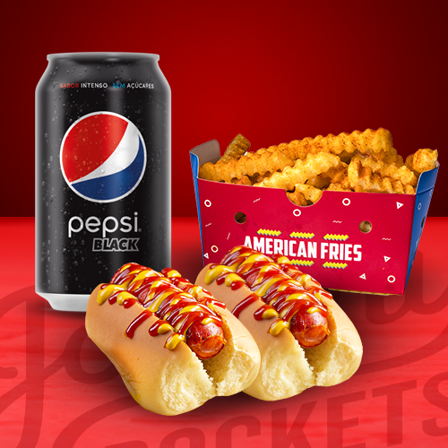 Combo - 2 Mini Hot Dog + Mini Porção De