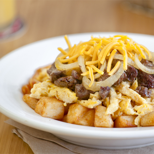 Philly Cheese Stake and Eggs