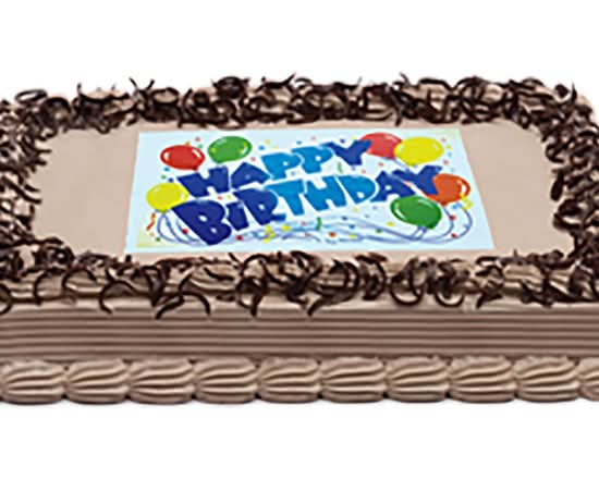 Chocolate Cake w/ Candles - Happy Birthday
