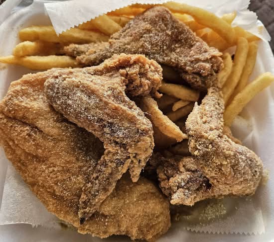 Wings (3 pcs) and Tilapia (2 pcs)