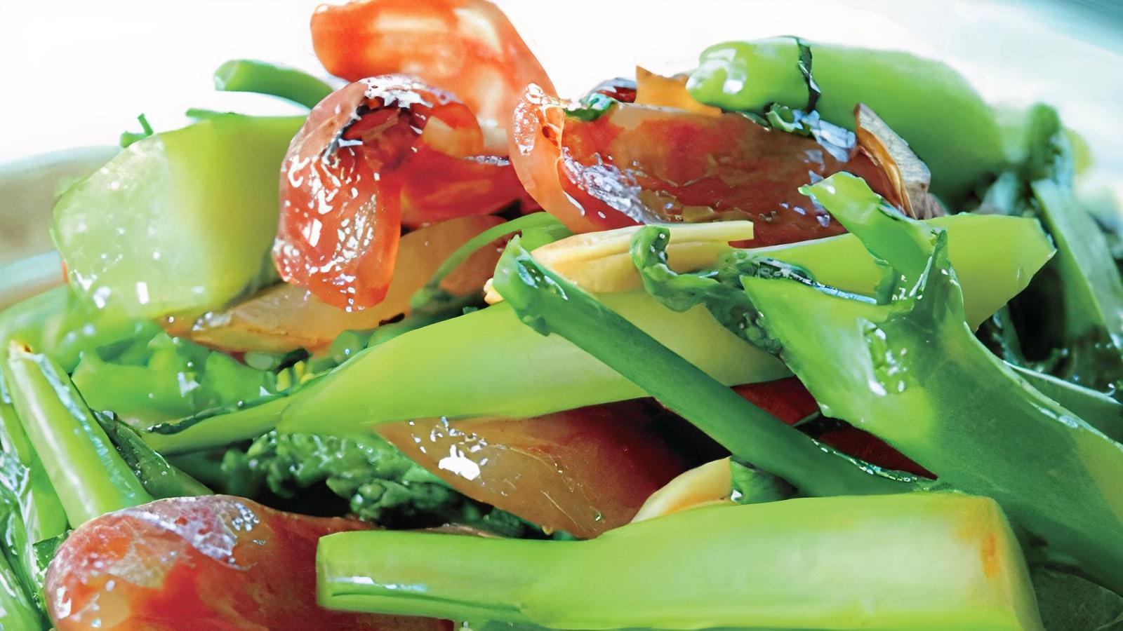 Chinese Broccoli with Chinese Sausage