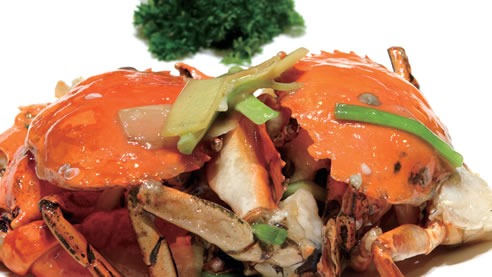 Dungeoness Crab with Ginger and Scallion