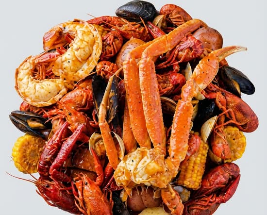 (J.) Giant Seafood Boil with Heads (For 2)