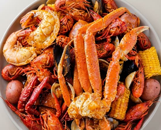 (J.) Giant Seafood Boil with No Heads (For 2)