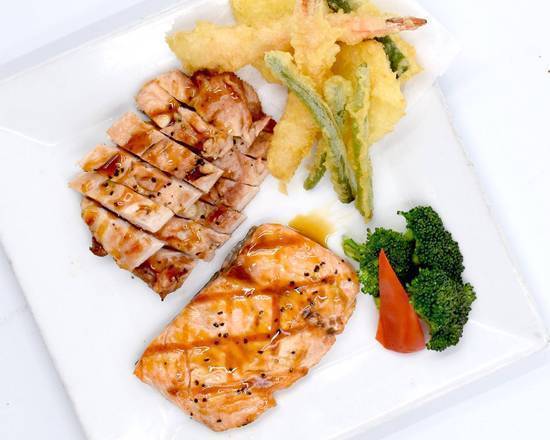 Chicken and Salmon Teriyaki