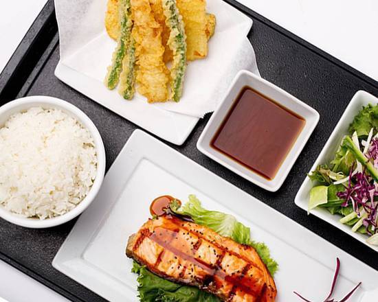 Lunch Salmon Teriyaki Tempura