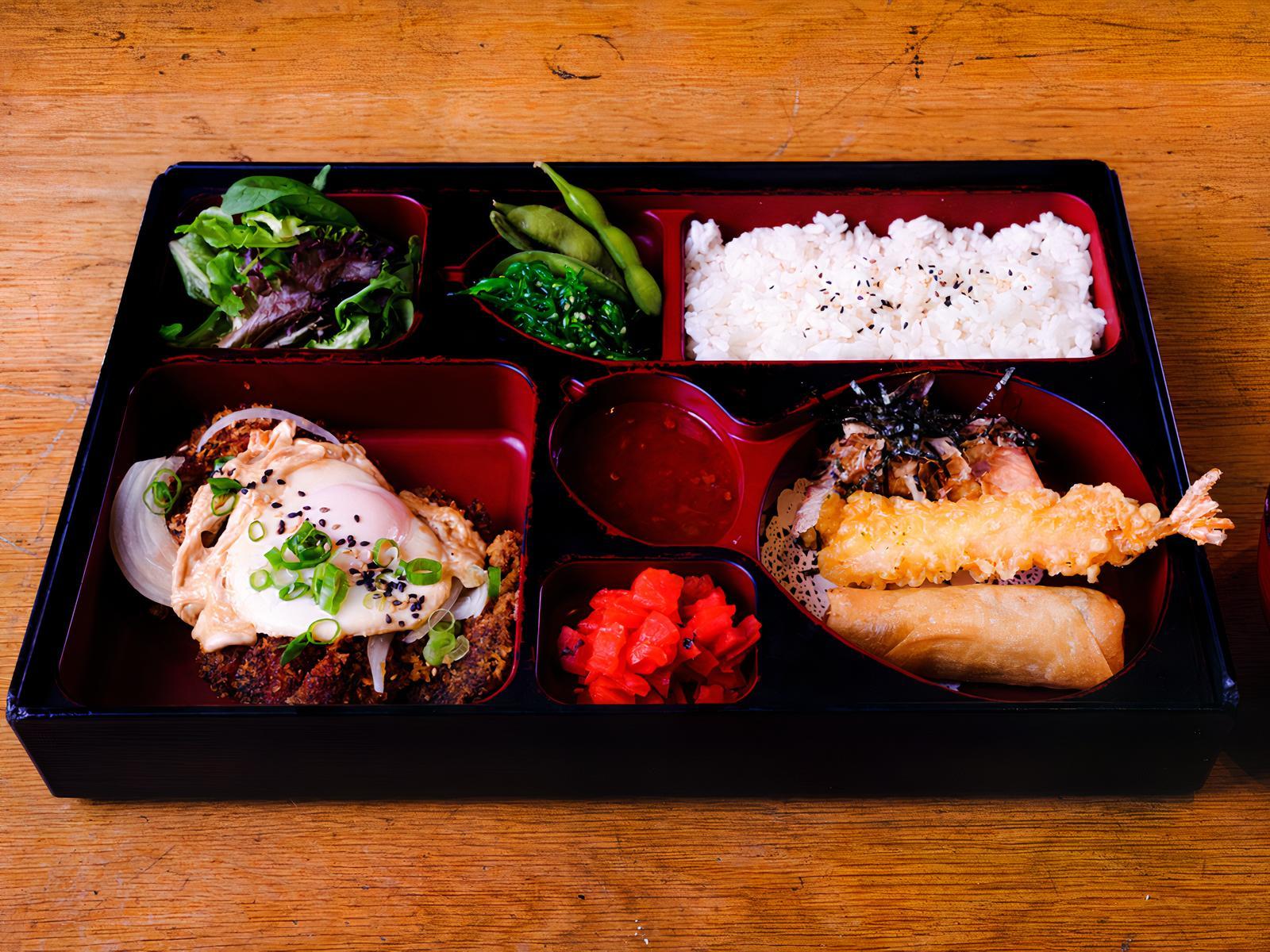 Katsu Chicken Bento Box with Egg