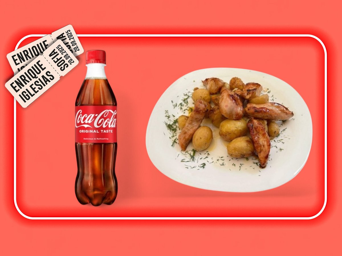 Пилешки филенца, глазирани с мед и горчица + Coca-Cola