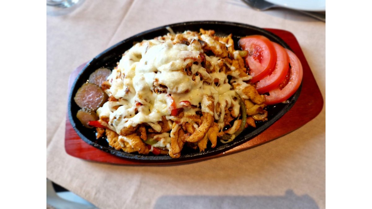 Fajita de pui la plită