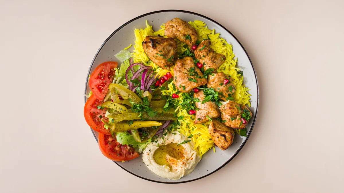 2. Shawarma Teller mit Hähnchenbrust