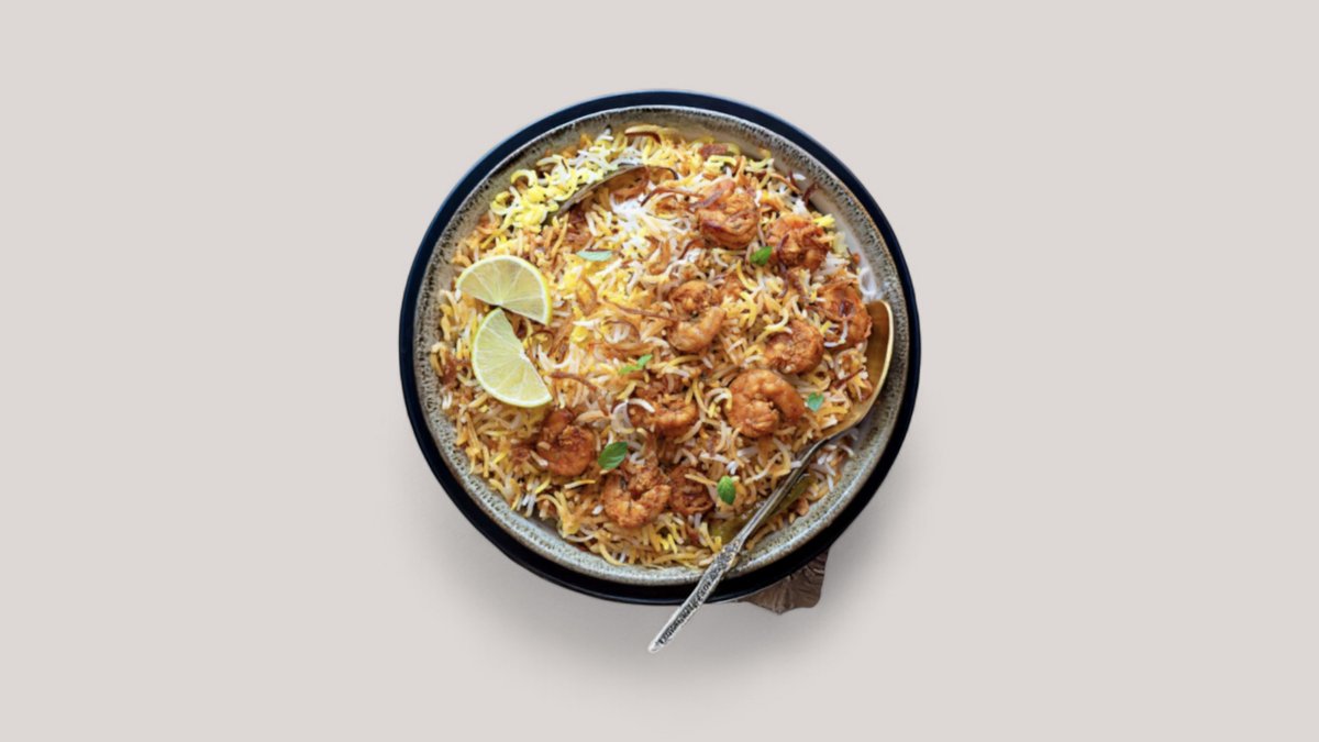 Prawn biryani