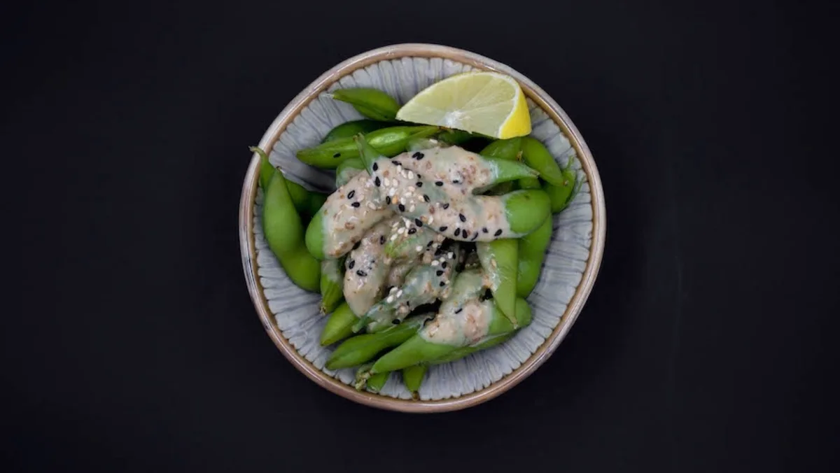 Edamame bønner med goma