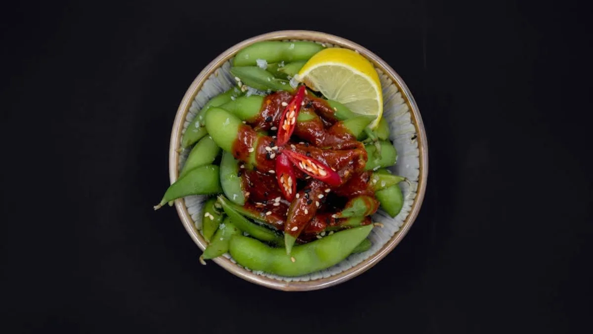 Edmame bønner med chili