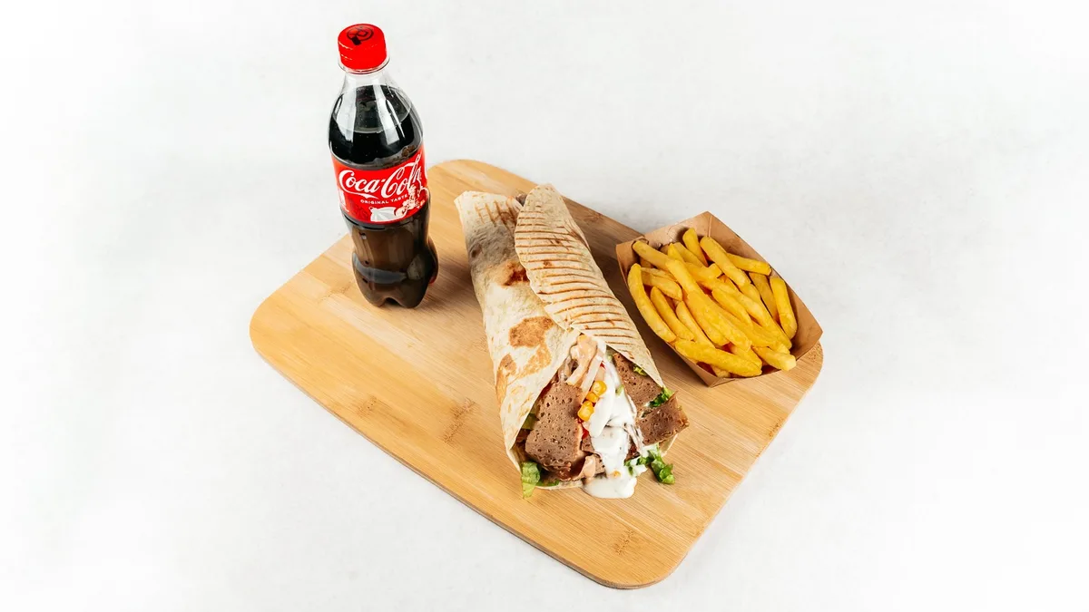 Kebab tortilla menu