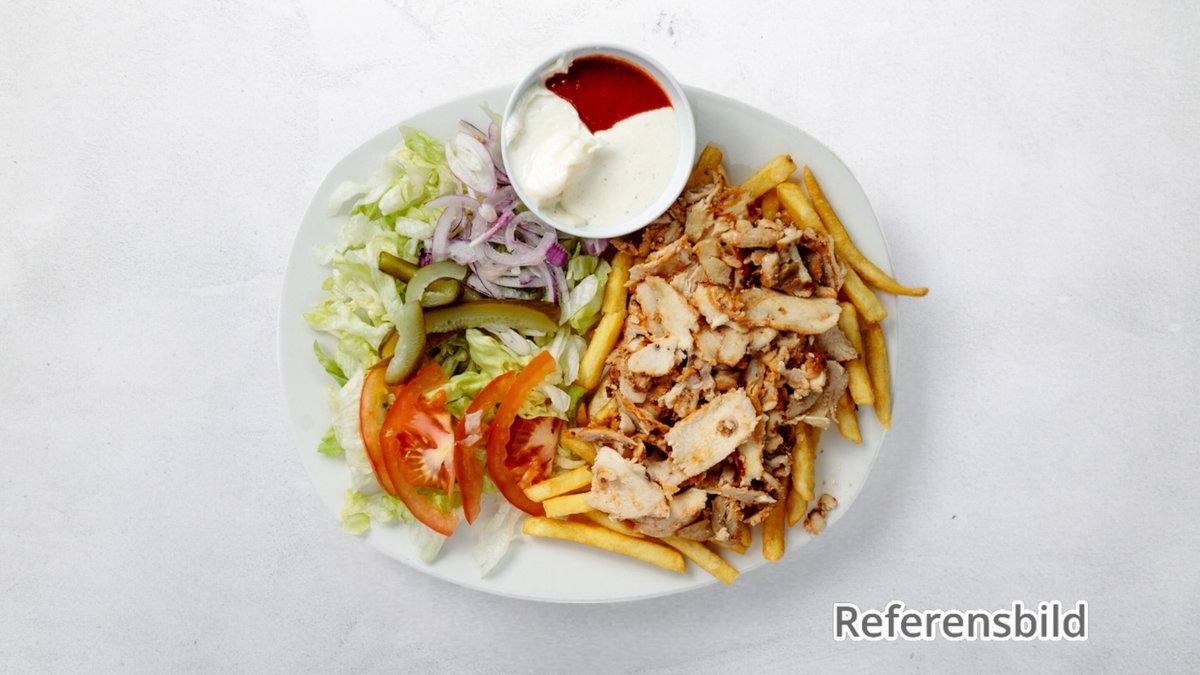 Kycklingkebabtallrik