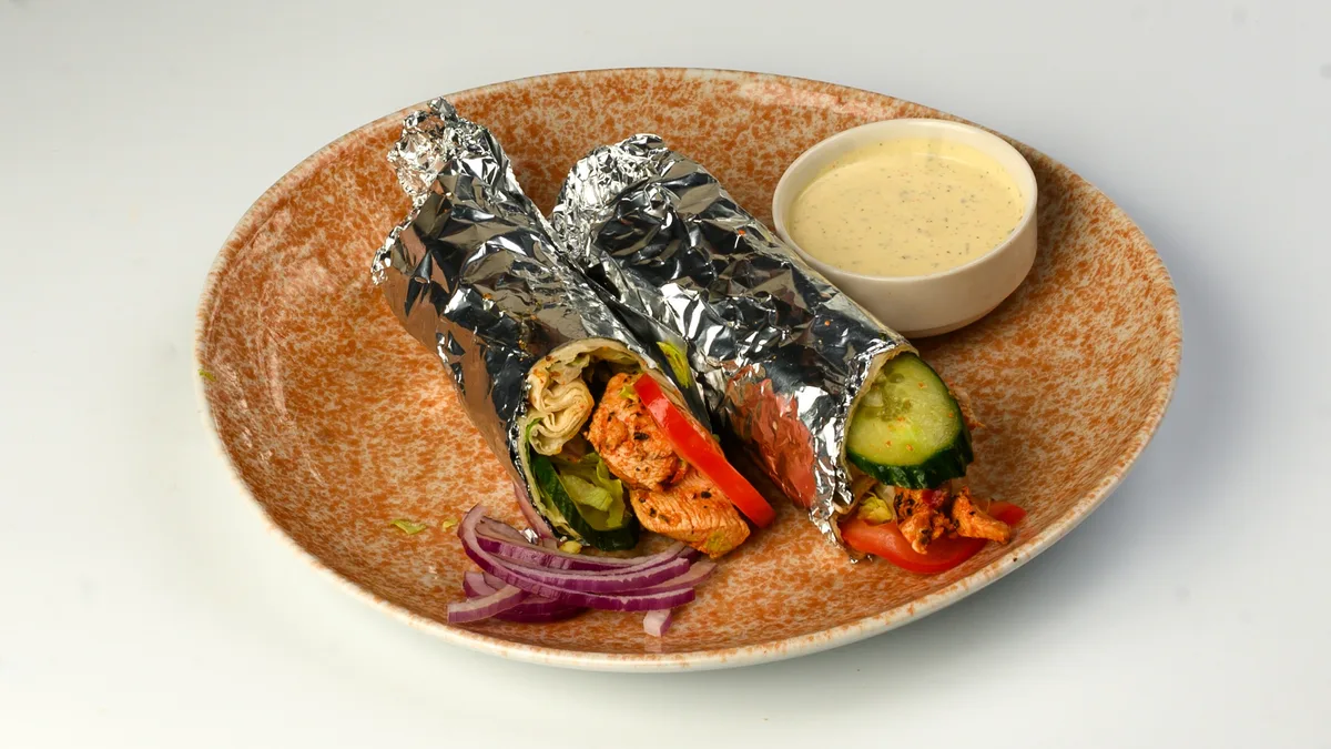Kyllingkebab i Rull