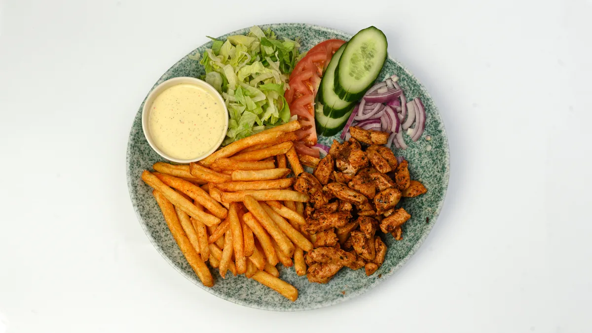 Kyllingkebabtallerken