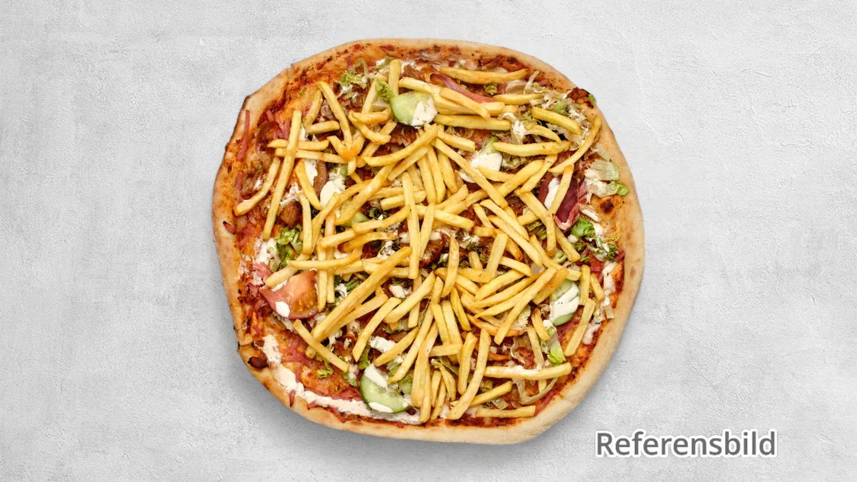 Pommes Kebabpizza