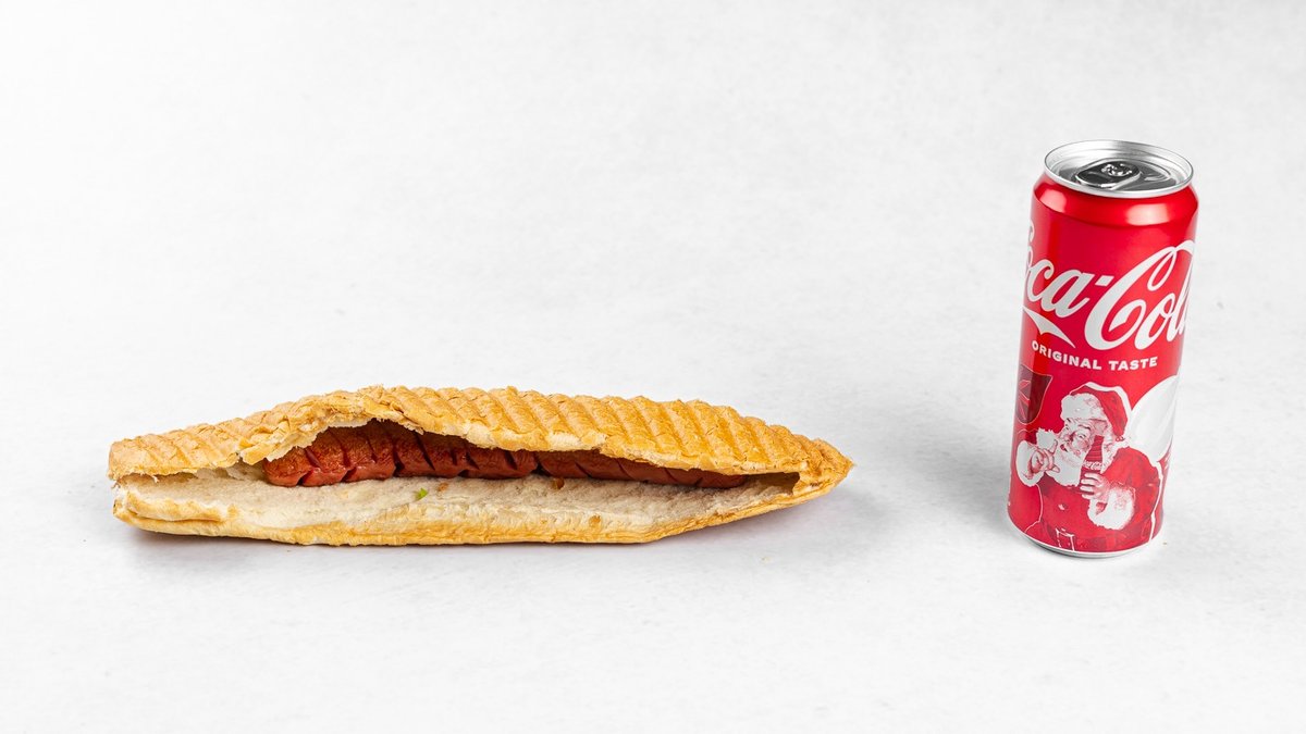 Hot dog s pijačo