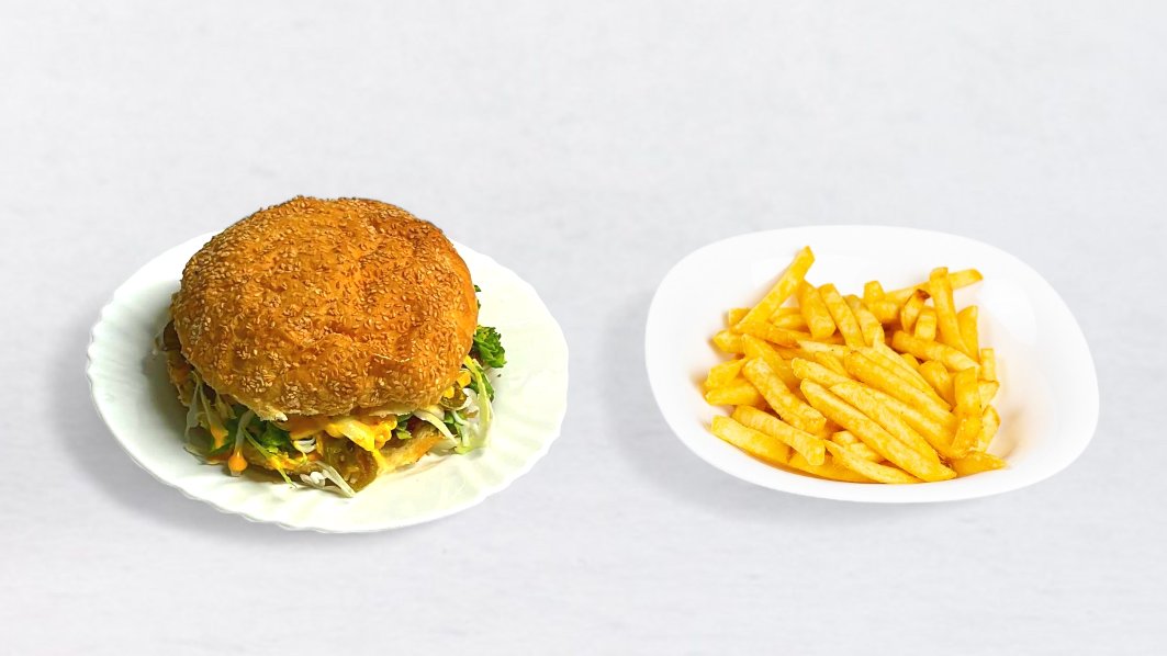 Mehiški burger s krompirčkom