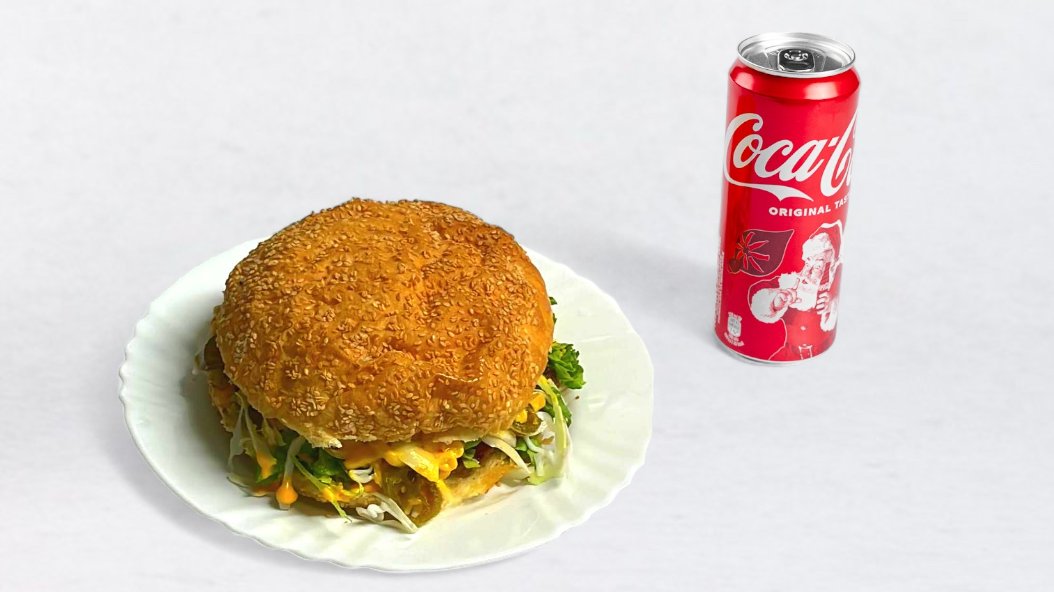 Mehiški burger s pijačo