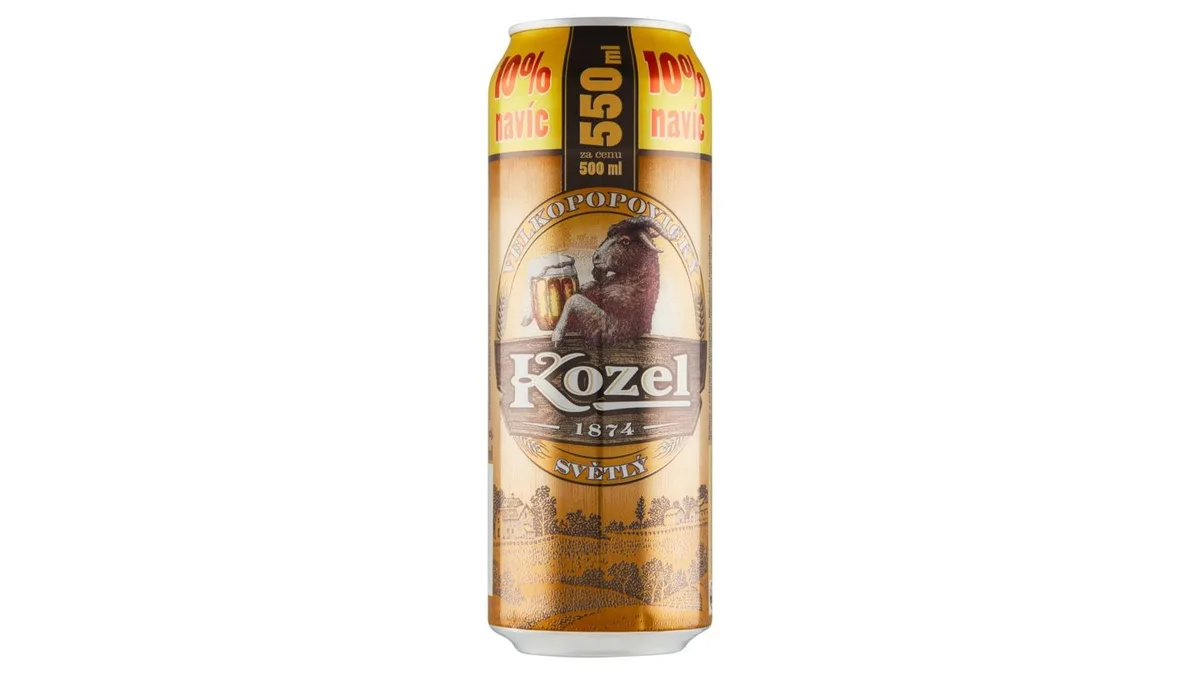 Velkopopovický Kozel Světlý pivo výčepní světlé 0,5 l