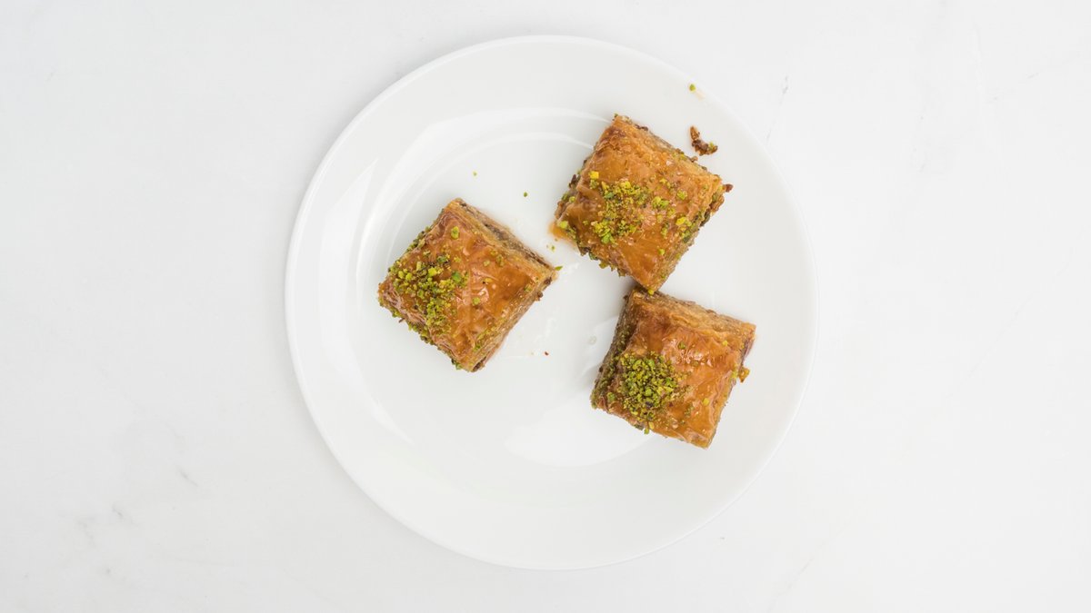 Homemade baklava pistacio