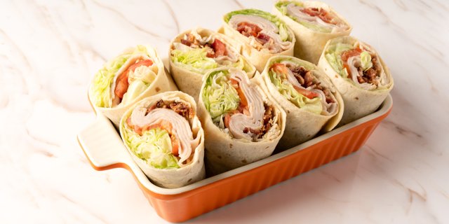 Turkey, Bacon and Swiss Wrap Platter