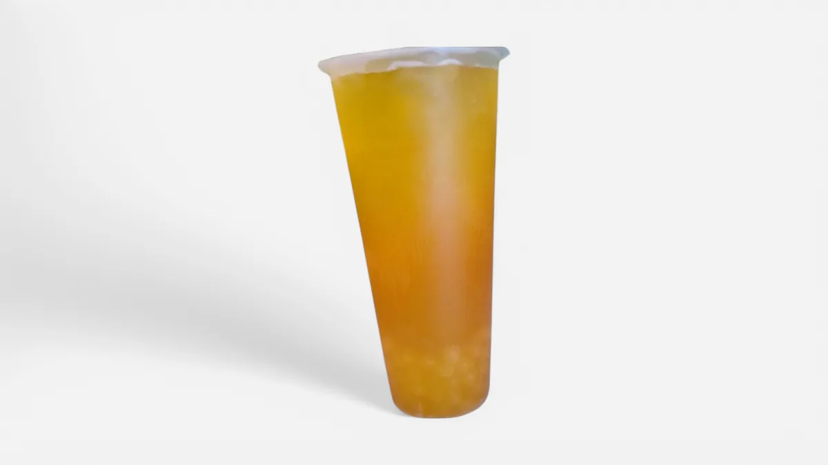 Őszibarack ízű bubble tea