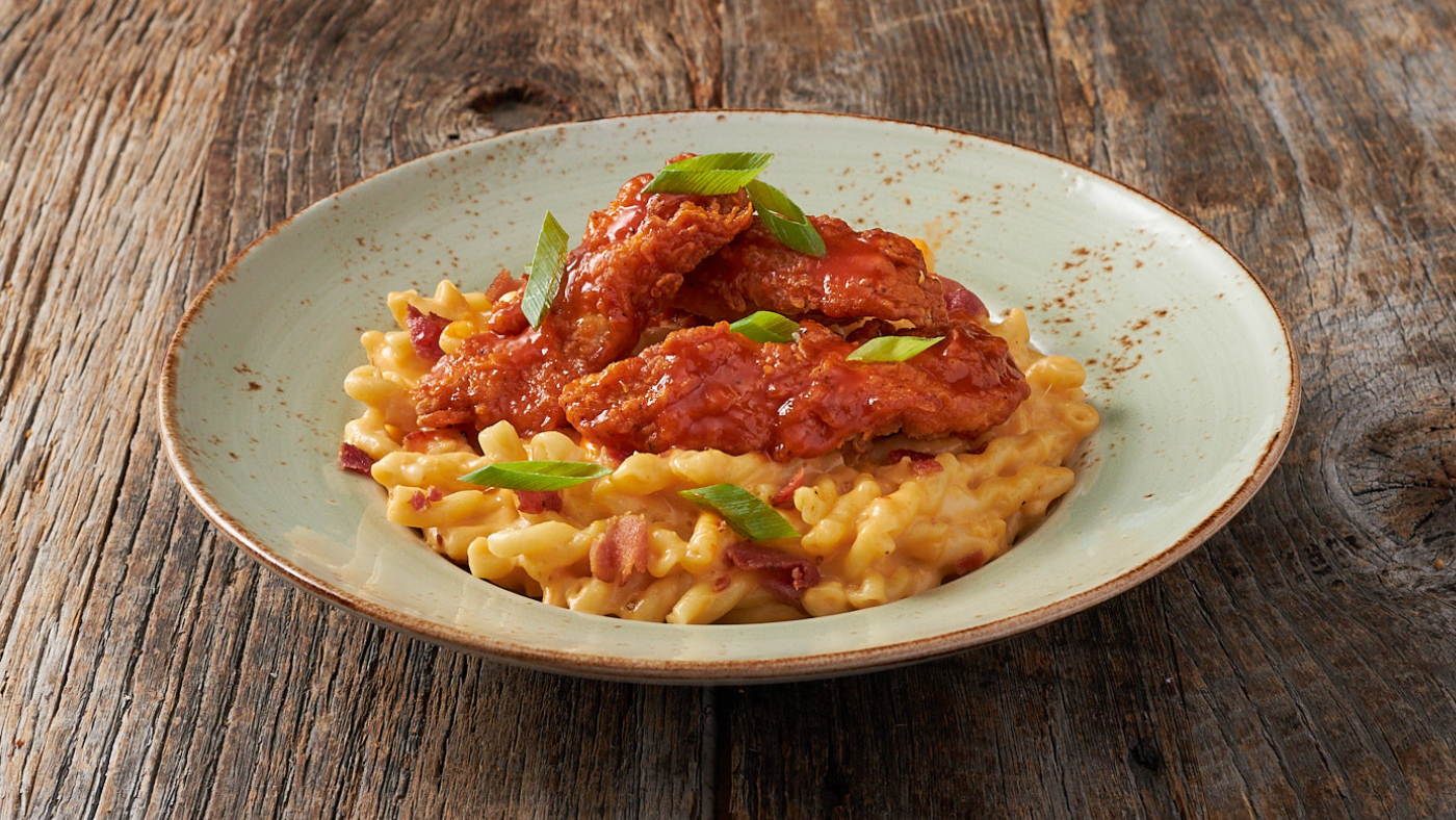 Crunchy Chicken Mac 'n' Cheese