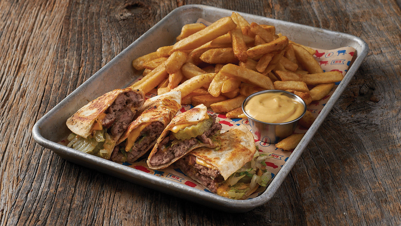 Smash Burger Quesadilla
