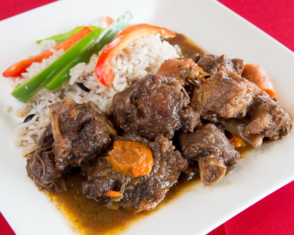 Jumbo Oxtails and Rice and Beans