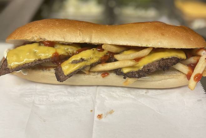 Cheeseburger Sub with Fries