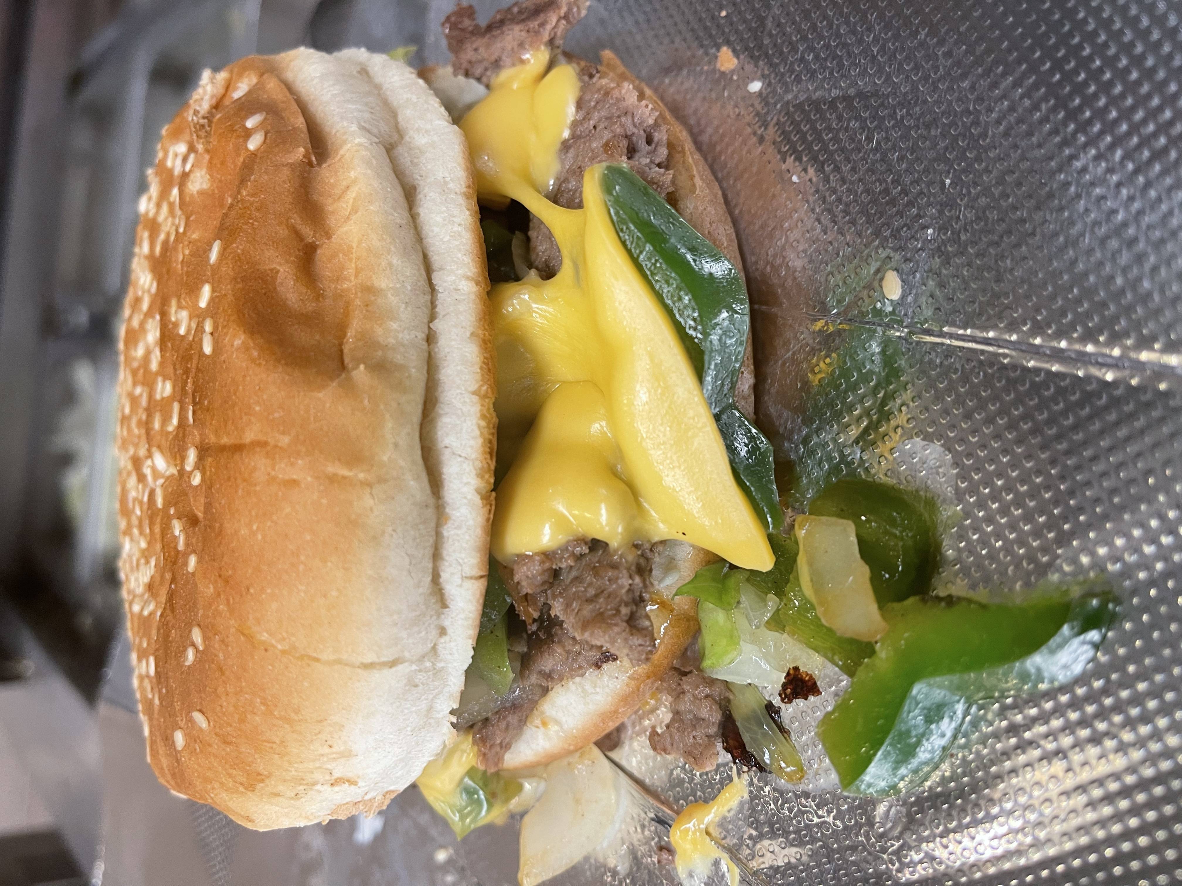 Chopped Cheese On Burger Bun