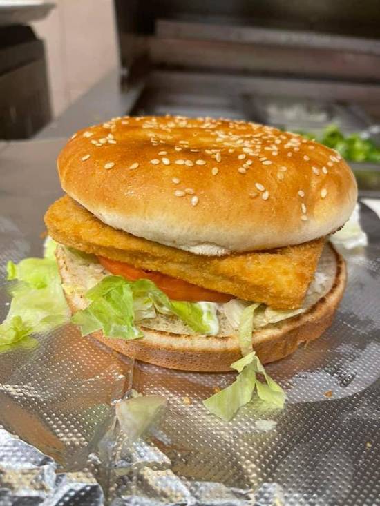 Fish sandwich with ff and soda