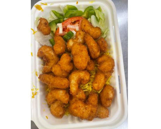 Shrimp Basket Over Rice Platter