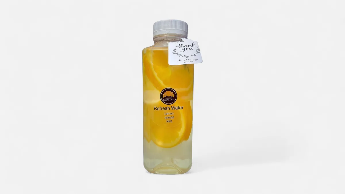 Refresh water lemon, orange, mint