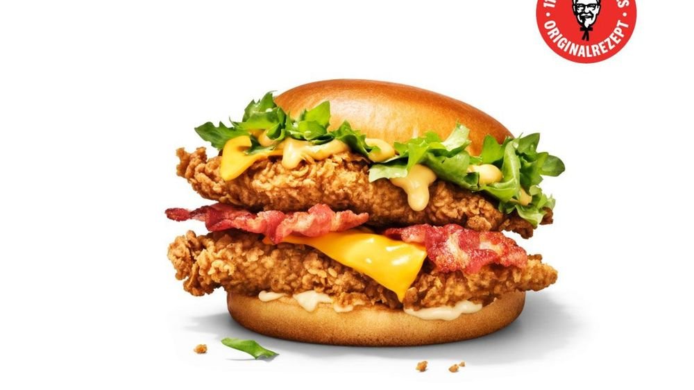 Double Cheese and Bacon Burger