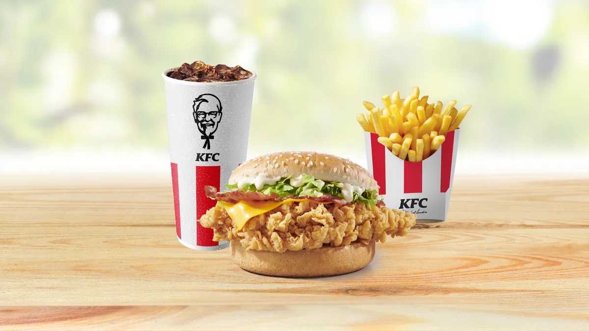 Zinger Bacon Burger Menu