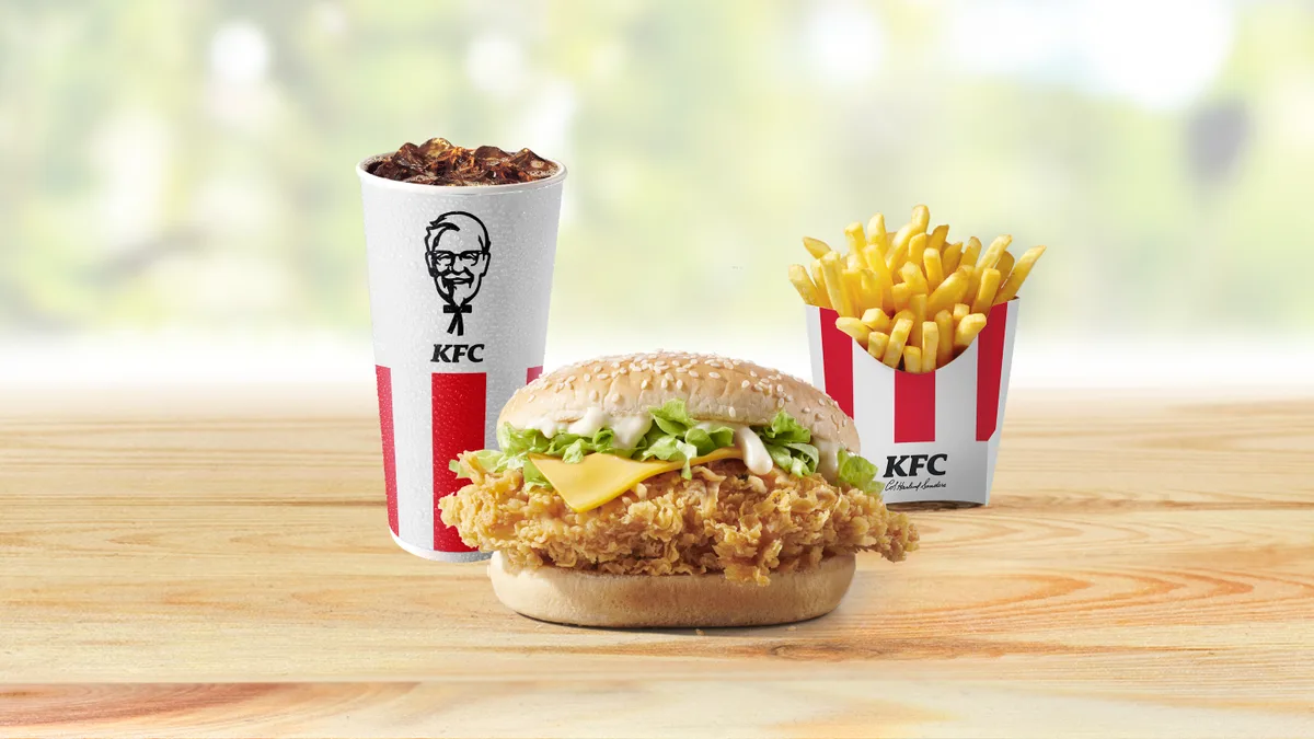 Zinger Cheeseburger Menu